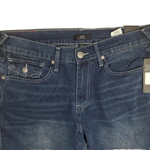 True Religion Geno Relaxed Slim SN Flap Jeans Mens 33x32 Dark Shivering Wash NWT - Picture 5 of 13